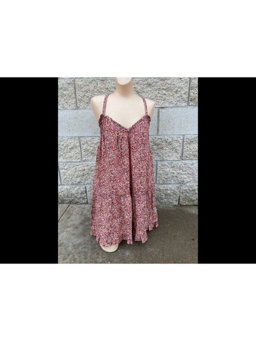 Universal Thread Women's Sleeveless Short Pintuck Dress Pink Floral M - Picture 1 of 5